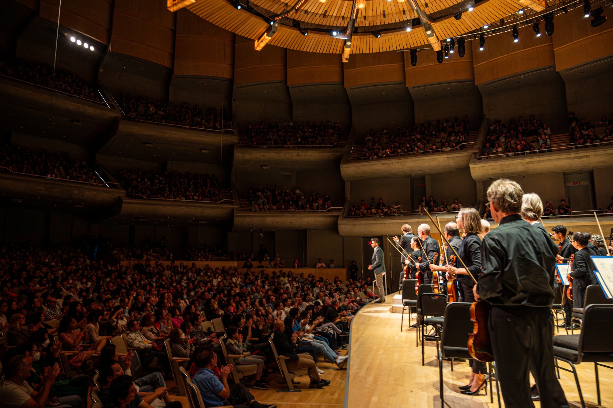 On stage with orchestra
